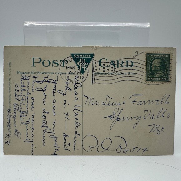 Dover NH Old Garrison House Postcard Damm Garrison Built 1675 Vintage Collectibl - Picture 2 of 2